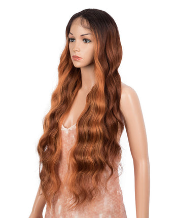 30 Inch Long Wavy Lace Front Middle Lace Part Wig linen Color Available | Reyna