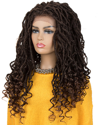 NOBLE ASHA Synthetic 4*4 Lace Frontal Passion Twist Wig|24 inch Goddess Wig| Dark Brown - Noblehair