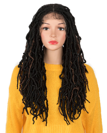 NOBLE Faux Locs Wigs with Baby Hair for Women | Crochet Hair Lace Front Wigs | Synthetic Braids Twist Wigs 26 inches - Noblehair