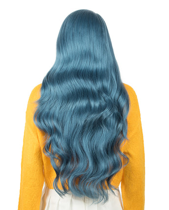 NOBLE Synthetic Lace Front Wig | 29 Inch Body Wavy Lace Front Side Part Wig HD Lace Wig | Fog Blue Color Arika - Noblehair