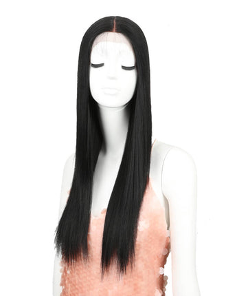 NOBLE Headlin Synthetic Lace Wig like human hair丨26 Inch Classic Straight丨1B - Noblehair