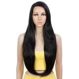 NOBLE Synthetic Lace Front Wigs | 28 Inch Long Straight Lace Wig Preplucked Side Part Lace Wig Ombre Color - Noblehair