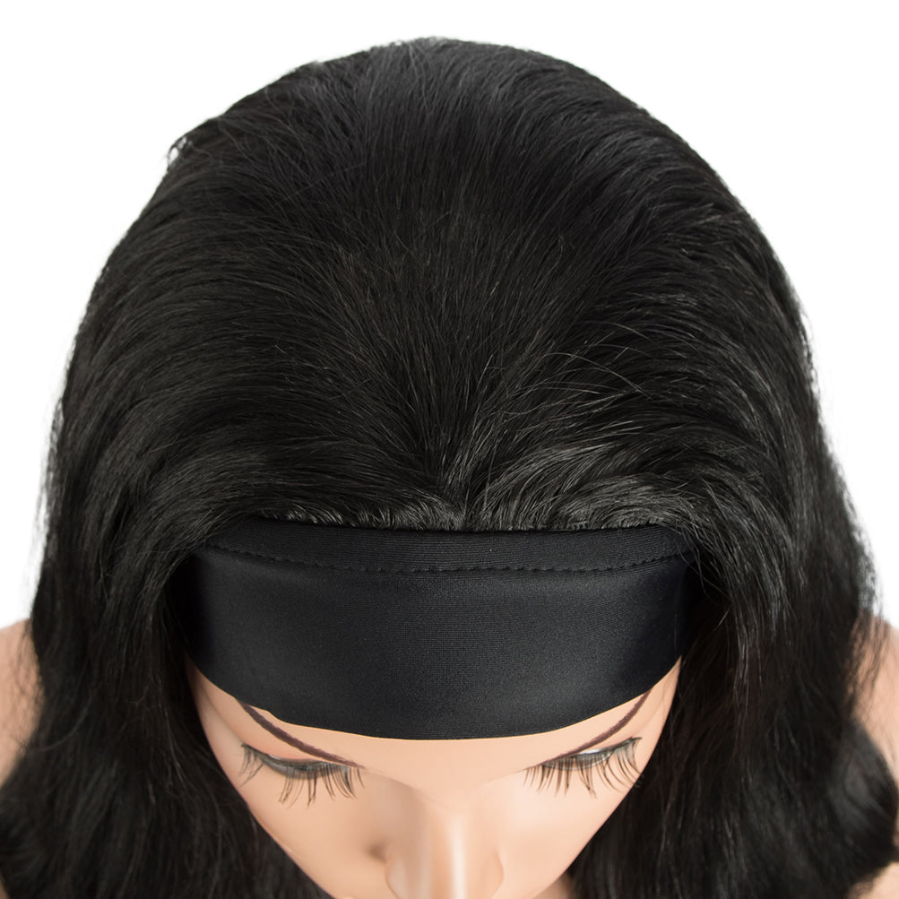 36 Inch  Long headband Wavy Wig | Headband Wigs Linen Colors