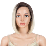 Synthetic Lace Wig Side Part Lace 9.5 Inch丨Brown Color NOBLE Daria Bob Wigs