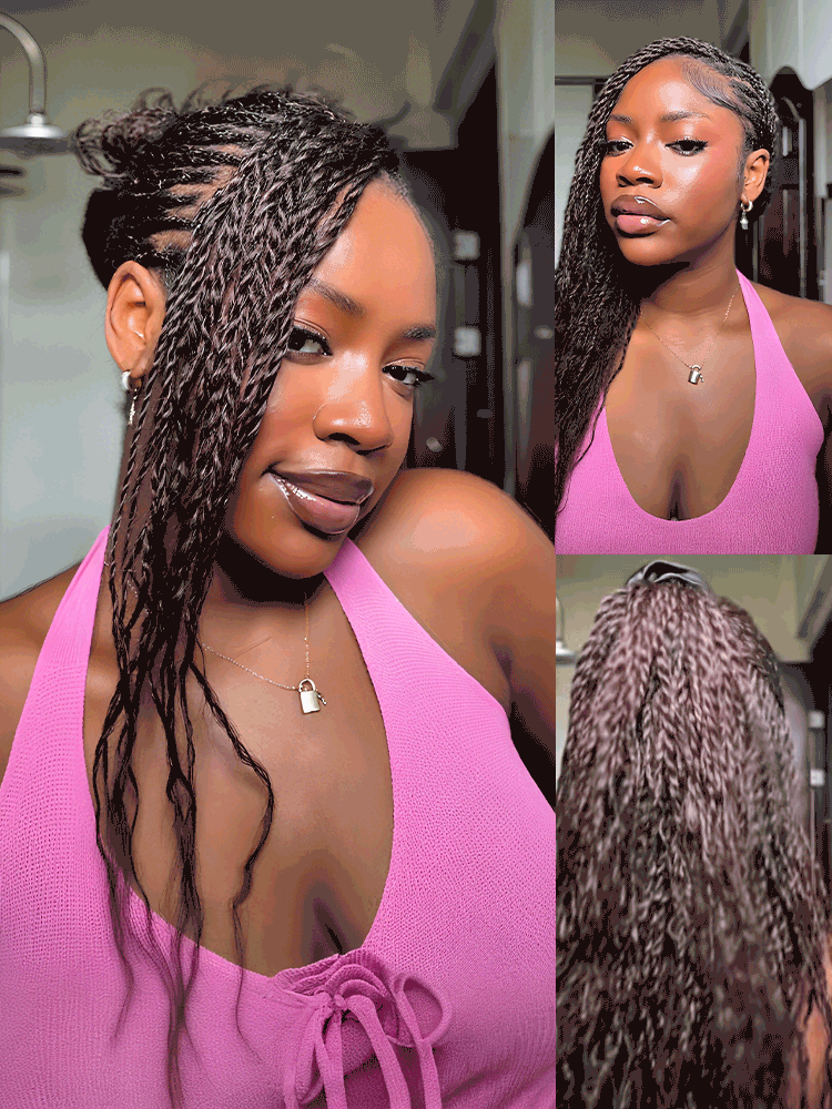 Noble KinkyBraid Pro Dark Brown #4 Color Synthetic Kinky Twist Braids Hair Extension