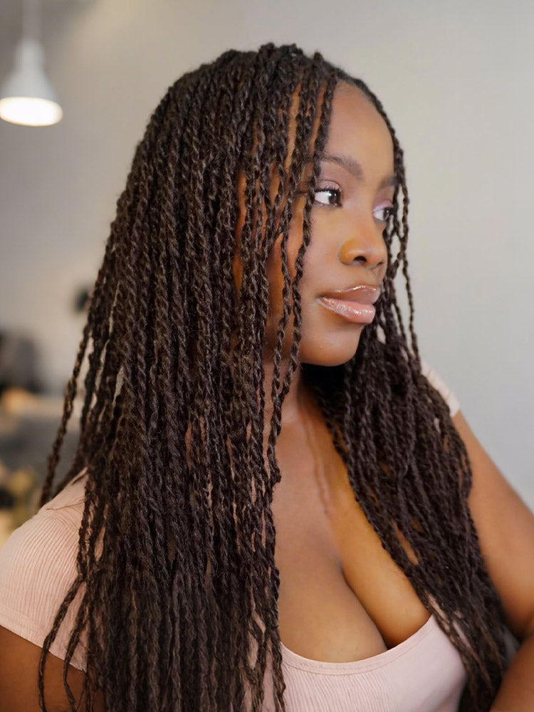 Noble KinkyBraid Pro Dark Brown #4 Color Synthetic Kinky Twist Braids Hair Extension