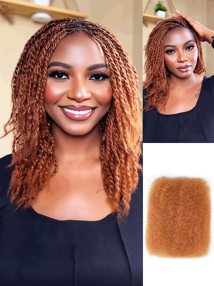 Noble KinkyBraid Pro Auburn Brown #30 Color Synthetic Kinky Twist Braids Hair Extension