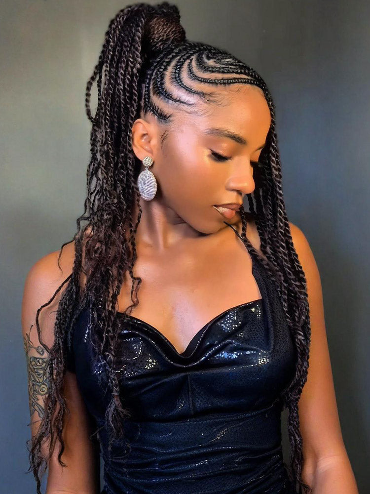 Noble KinkyBraid Pro Dark Brown #4 Color Synthetic Kinky Twist Braids Hair Extension