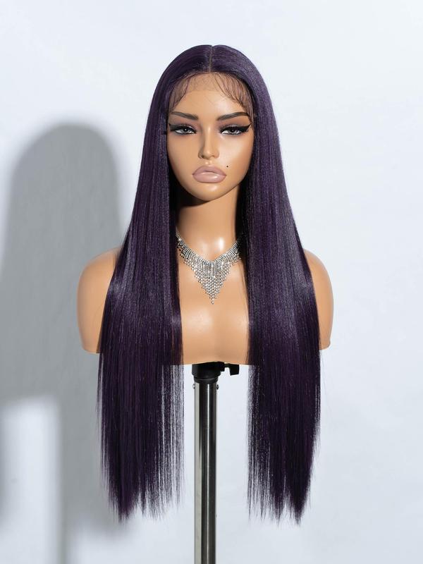 Noble 30 Inch Long Straight Synthetic Lace Front Wigs Pre Plucked Hairline With Baby Hair