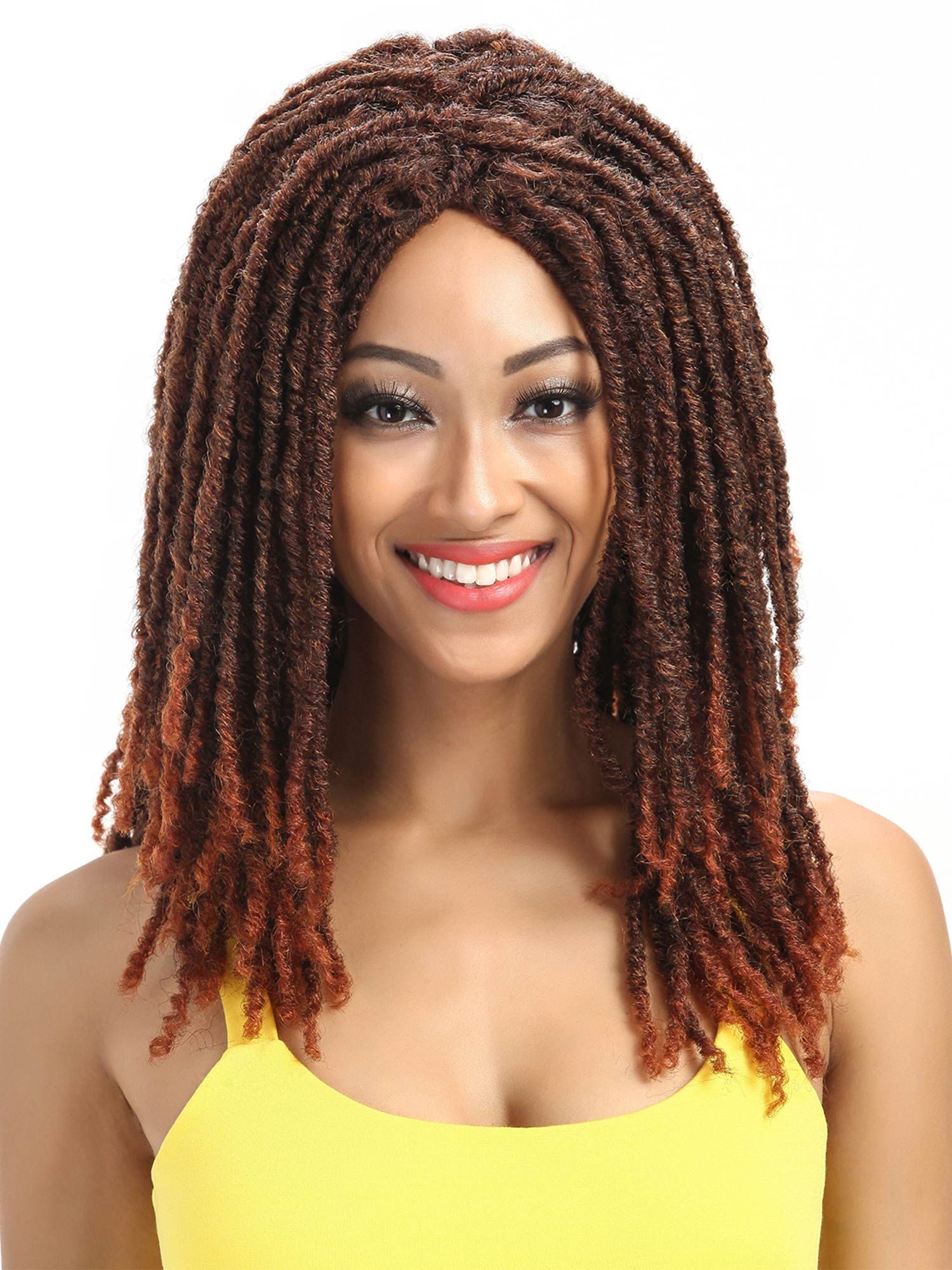 Noble 22 Inch Over Shoulder Dreadlocks Wig Ombre Color Synthetic Wig