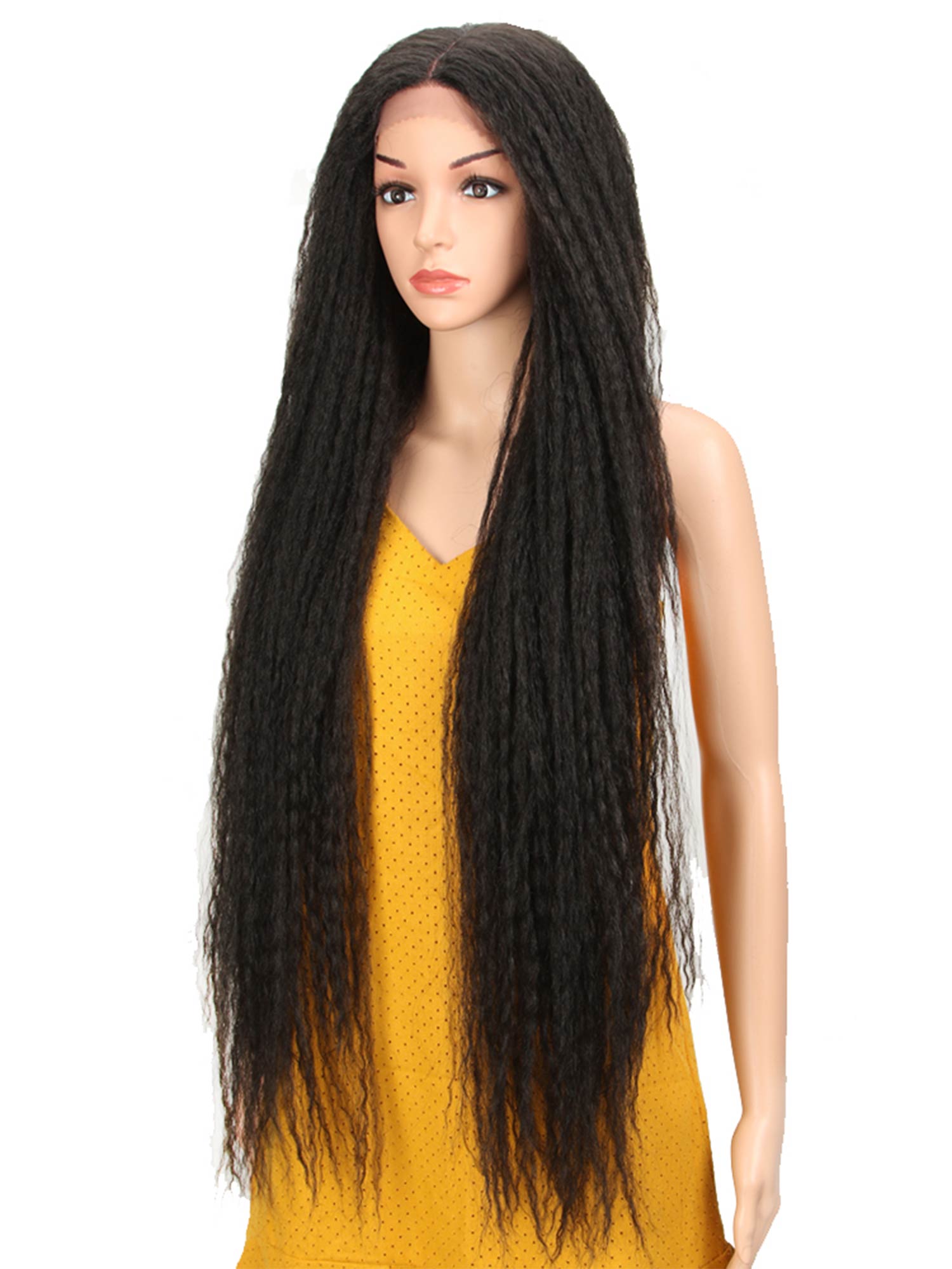 Noble 38 Inch Long Maxin Wavy Dreadlocks Lace Front Wig Synthetic Lace Front Wig