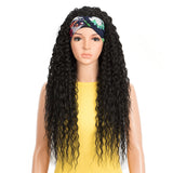 NOBLE Synthetic Curly Headband Wigs | Super Soft Long Curly Wig | 29 Inch Headband Wigs Kelly Natural Color