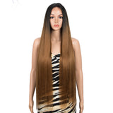 NOBLE Synthetic Lace Front Wigs | 37 inch Super Long Straight Lace Wig Preplucked | Softer Bio Hair Wig 5 Colors - Noblehair