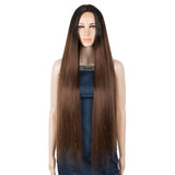 NOBLE Synthetic Lace Front Wigs | 37 inch Super Long Straight Lace Wig Preplucked | Softer Bio Hair Wig 5 Colors - Noblehair