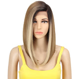 NOBLE Synthetic Lace Front Wig | Straight Lace Front Wig Side Part Wig 16 Inch For Women | EMA - Noblehair