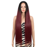 NOBLE Synthetic Lace Front Wigs | 37 inch Super Long Straight Lace Wig Preplucked | Softer Bio Hair Wig 5 Colors - Noblehair