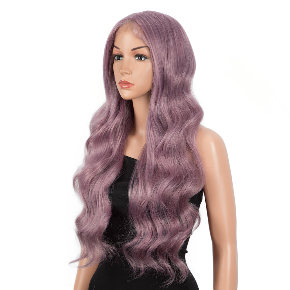 26 Inch Body Wave Middle Part Lace Wig Ombre Brown Color| WILMA