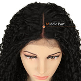 NOBLE Synthetic Lace Front Wig |  38 Inch Long Naturally Curly | Ombre Brown | Super L-Curl - Noblehair