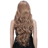 NOBLE Easy 360 Synthetic HD Lace Frontal Wig | 28 Inch Long  Wavy Light Brown Wig | Queen