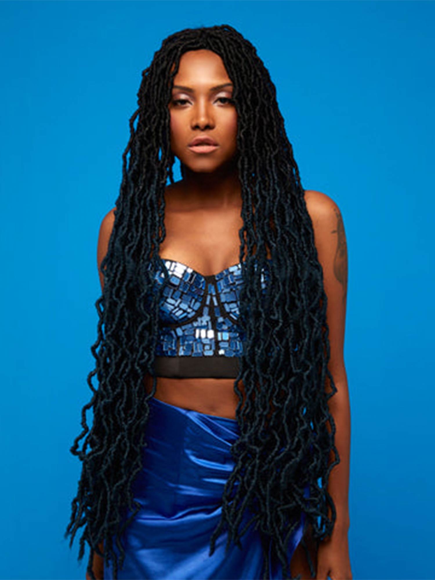 Noble 32 inches Crochet Dreadlock Wig Faux Locs Wigs Natural Black Synthetic Wig
