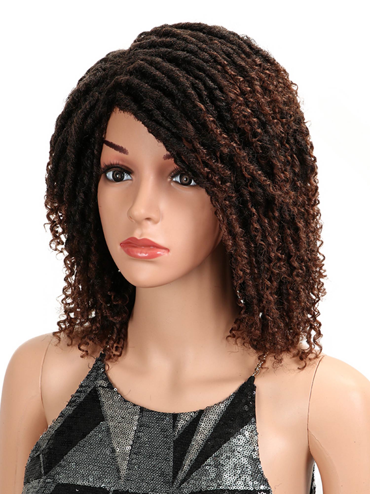 Noble 13 Inch Dreadlocks Ombre Color Wig Synthetic Hair Wig