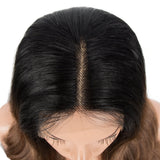 26 Inch Body Wave Middle Part Lace Wig Ombre Brown Color| WILMA