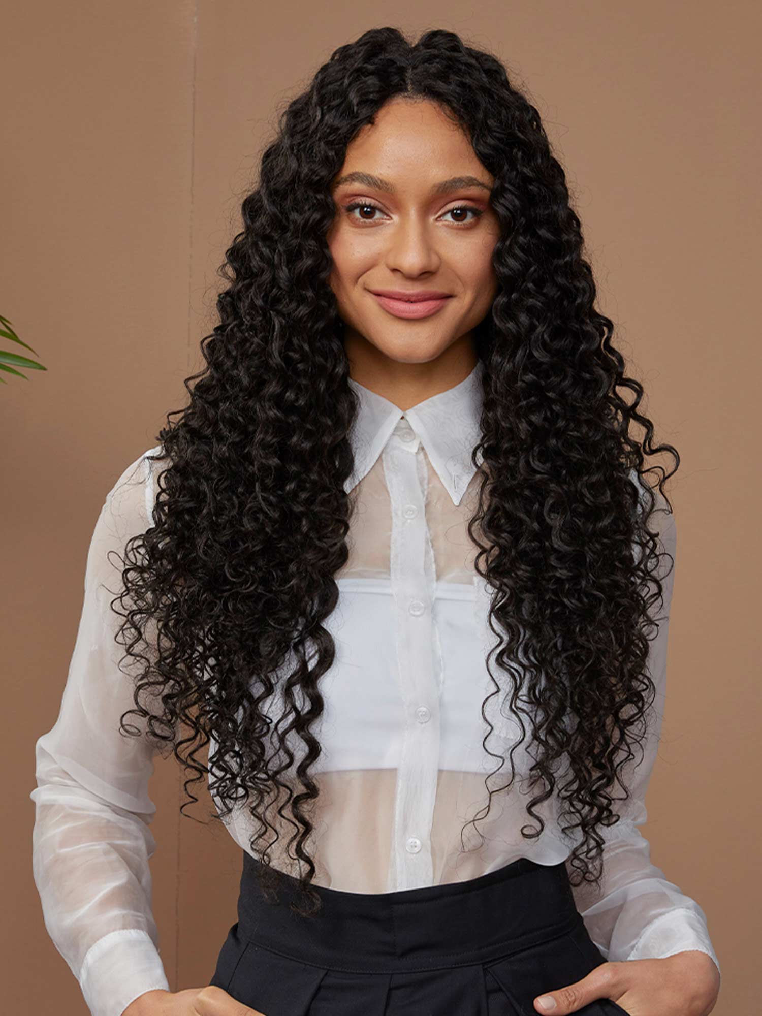 Noble 30 Inch Long Kinky Curly Hair Wigs Auburn Color Synthetic Wig