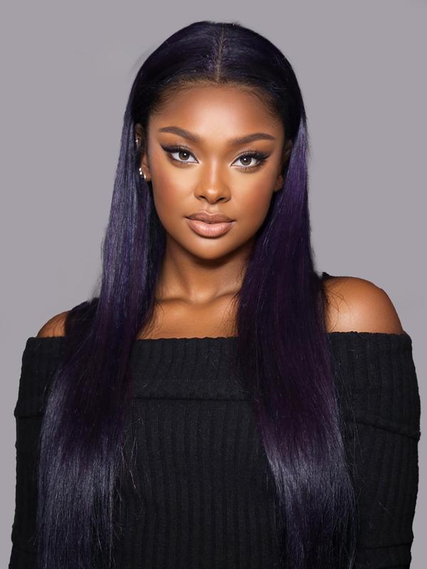 Noble 30 Inch Long Straight Synthetic Lace Front Wigs Pre Plucked Hairline With Baby Hair