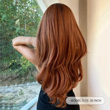 Long Wavy Hair Wig - Synthetic Hair Replacement Wig with Butterfly Haircut for Women