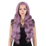 NOBLE Wilma Synthetic 13*4 Lace Frontal Wigs With Baby Hair丨27 Inch Long Wavy Wig丨Ombre Brown