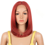 NOBLE Synthetic 4*4 Lace Front Wigs | 14 Inch Over Shoulder Bob Wig | 4 Colorful Wigs | BUNNY - Noblehair
