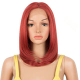 NOBLE Synthetic 4*4 Lace Front Wigs | 14 Inch Over Shoulder Bob Wig | 4 Colorful Wigs | BUNNY - Noblehair