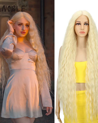 Noble Synthetic Lace Front Wig 42 Inch Long Curly Wigs For Women Lace Front Wig Blonde Full Lace Wig Blonde Lace Wig Cosplay