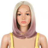 NOBLE Synthetic 4*4 Lace Front Wigs | 14 Inch Over Shoulder Bob Wig | 4 Colorful Wigs | BUNNY - Noblehair