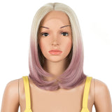 NOBLE Synthetic 4*4 Lace Front Wigs | 14 Inch Over Shoulder Bob Wig | 4 Colorful Wigs | BUNNY - Noblehair