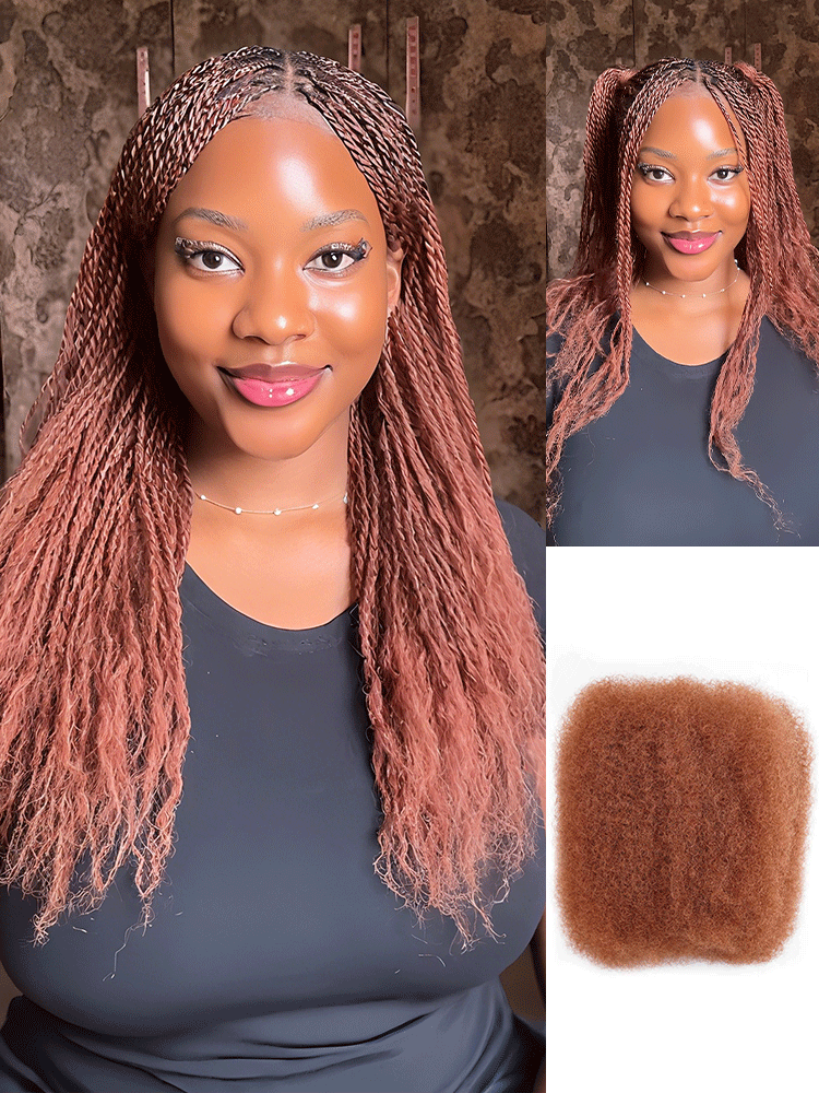 Noble KinkyBraid Pro Reddish Brown #33 Color Synthetic Kinky Twist Braids Hair Extension