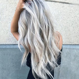 Gorgeous Ombre Grey Curly Hair Wigs - Perfect for Cosplay, Parties & Everyday Use