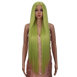 NOBLE Synthetic Lace Front Wigs | 38 inch Super Long Straight Lace Wig Preplucked | Linen Wig