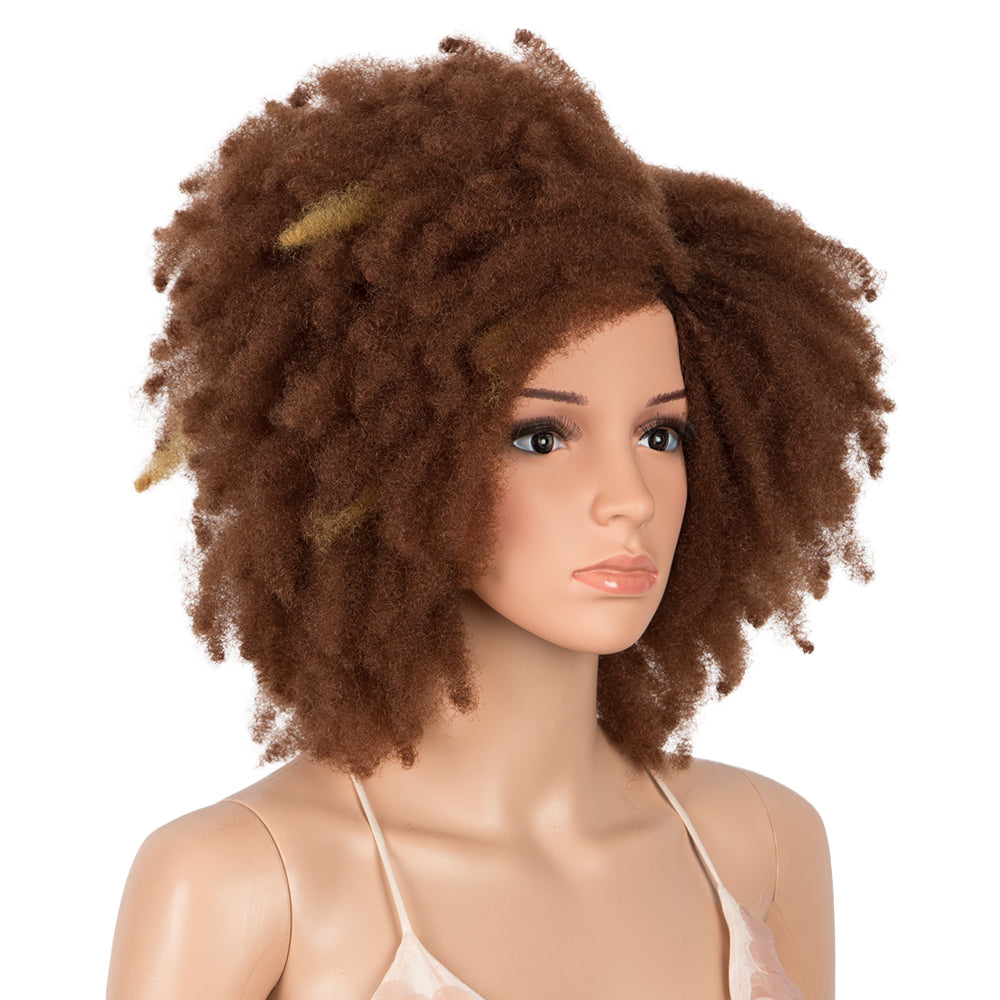 Clearance Sale 9.5 Inch Short Afro Braided Dreadlocks Wig