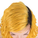 NOBLE Synthetic Lace Front Wigs | Natural Wavy Lace Front Wig Side Part Wig | 14 Inch Colorful Wig For Women - Noblehair