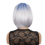 NOBLE Synthetic 4*4 Lace Frontal  Bob Wigs | Ombre Silver Color Straight Bob Wig | JULIE - Noblehair