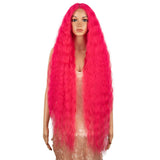41 Inch Super Long Wavy White Blonde Synthetic Wig | NOBLE Bohemian Synthetic HD Lace Front Wigs