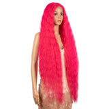 NOBLE Synthetic Lace Front Wig | 41 Inch Curly Wavy Lace Front Middle Part Wig HD Lace Wig | Hot Red Bohemian Wig - Noblehair