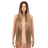 38 inch Super Long Straight 613 White Blonde Synthetic Wig