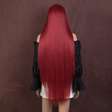 38 inch Super Long Straight Lace Wig | Preplucked Lace Front Straight Wigs | Red Wig | noble