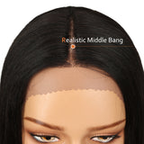 NOBLE Human Hair Lace Front Wig | 16 Inch Lob Straight Hair | Classical Black | F Page - Noblehair