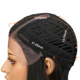 NOBLE Human Hair Lace Front Wig | 16 Inch Lob Straight Hair | Ombre Blonde | F Page - Noblehair