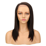 NOBLE Human Hair Lace Front Wig | 19 Inch Lob Straight Hair | Natural Black | F Jennifer - Noblehair