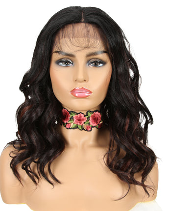 18 Inch Middle Part Lace Front Wavy Wig | Vanessa