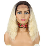 Clearance Sale 13.5 Inch Wavy Ombre Blonde Middle Part Lace Wig
